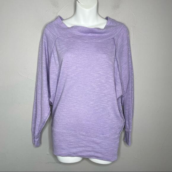 FREE PEOPLE WE THE FREE Purple Thermal Sweater Womens XSmall Slouchy Oversized - Picture 2 of 8